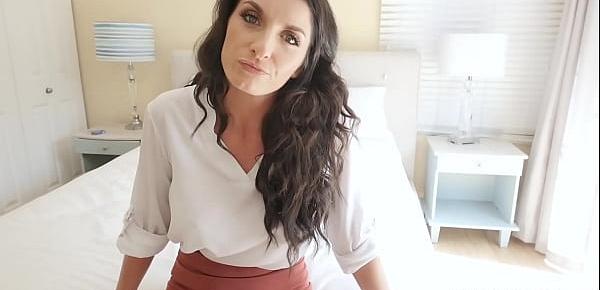  Brunette stepmom swallowed my penis and pleased me